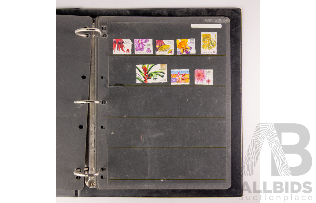 Collection of Australian and Antarctic Territory Mint and Cancelled Stamps Examples Spanning 1950's to 2000's, PNG 1991 Annual Album, Forty Royal Years Album, 1988 Bicentennial and More