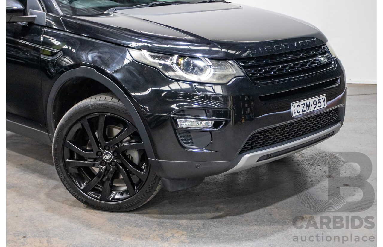 07/2015 Land Rover Discovery Sport TD4 HSE (AWD) LC 4D Wagon Black Turbo Diesel 2.2L - 7 Seats