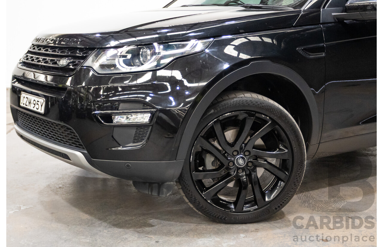 07/2015 Land Rover Discovery Sport TD4 HSE (AWD) LC 4D Wagon Black Turbo Diesel 2.2L - 7 Seats