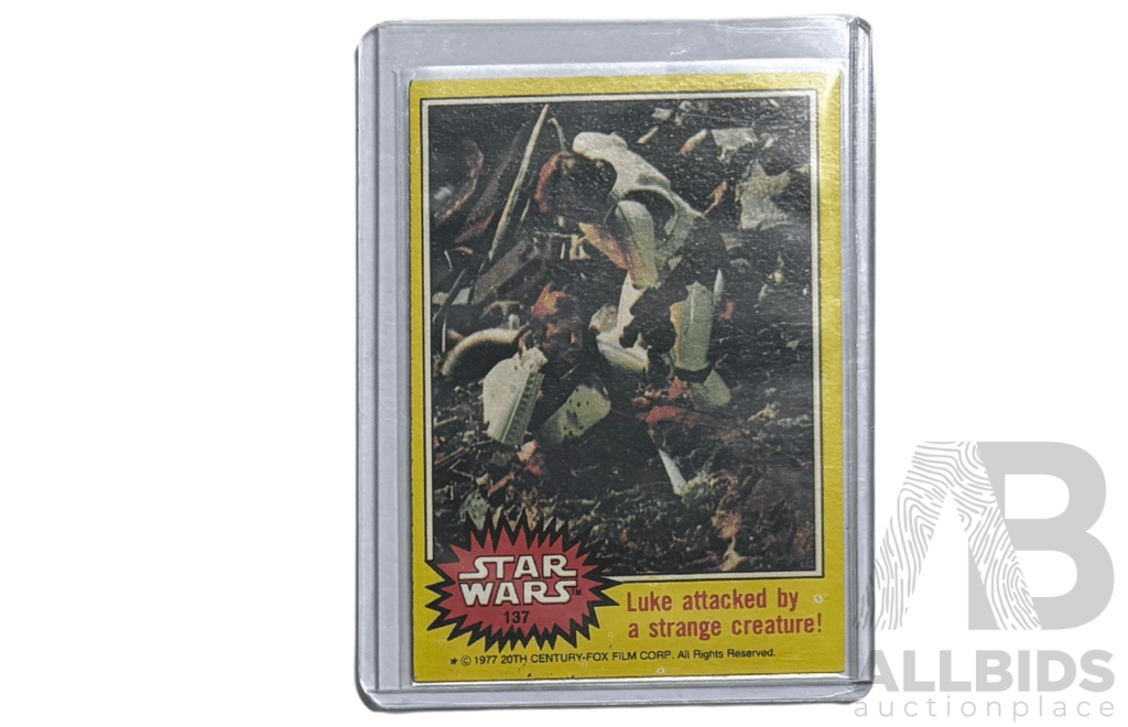 Star Wars 1977 Topps Luke Attacked By A Strange Creature #137