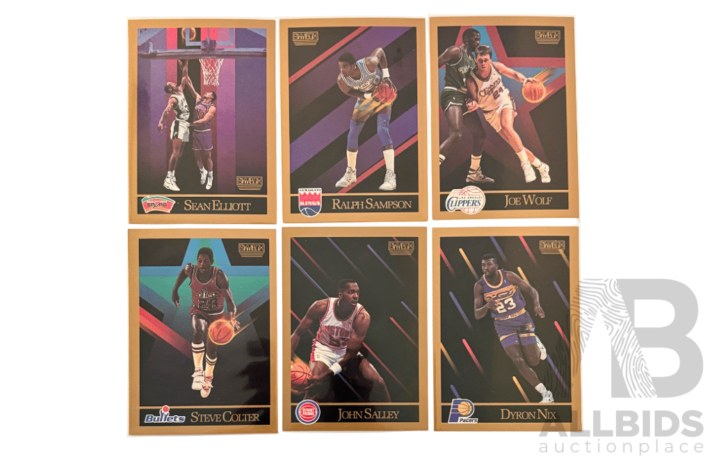 1990 SkyBox NBA Basketball Card Lot of Six
