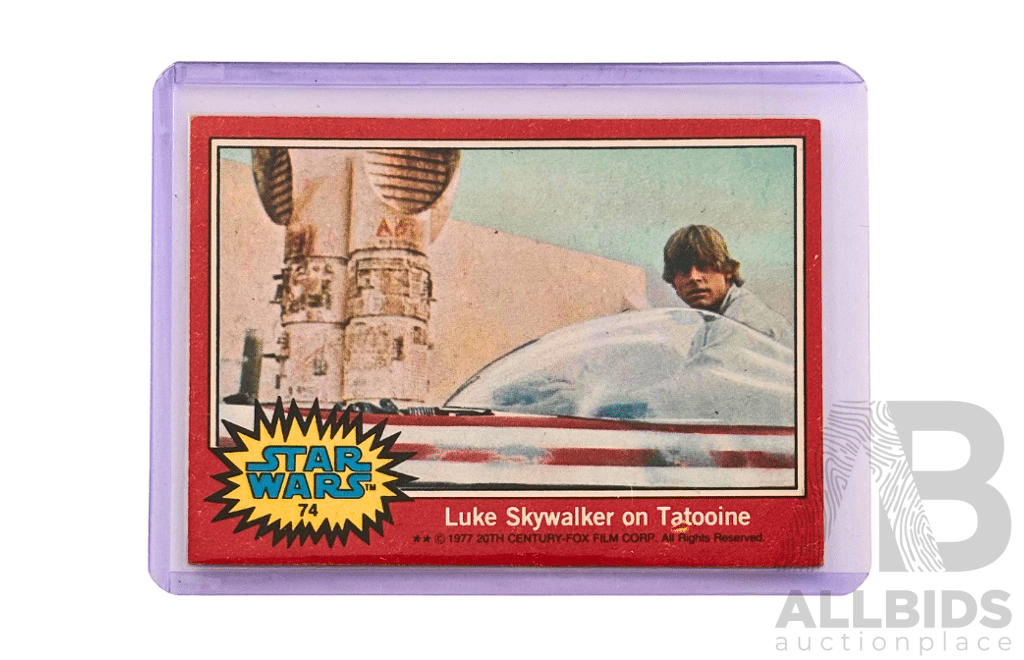 1977 Star Wars Luke Skywalker on Tatooine Card #74