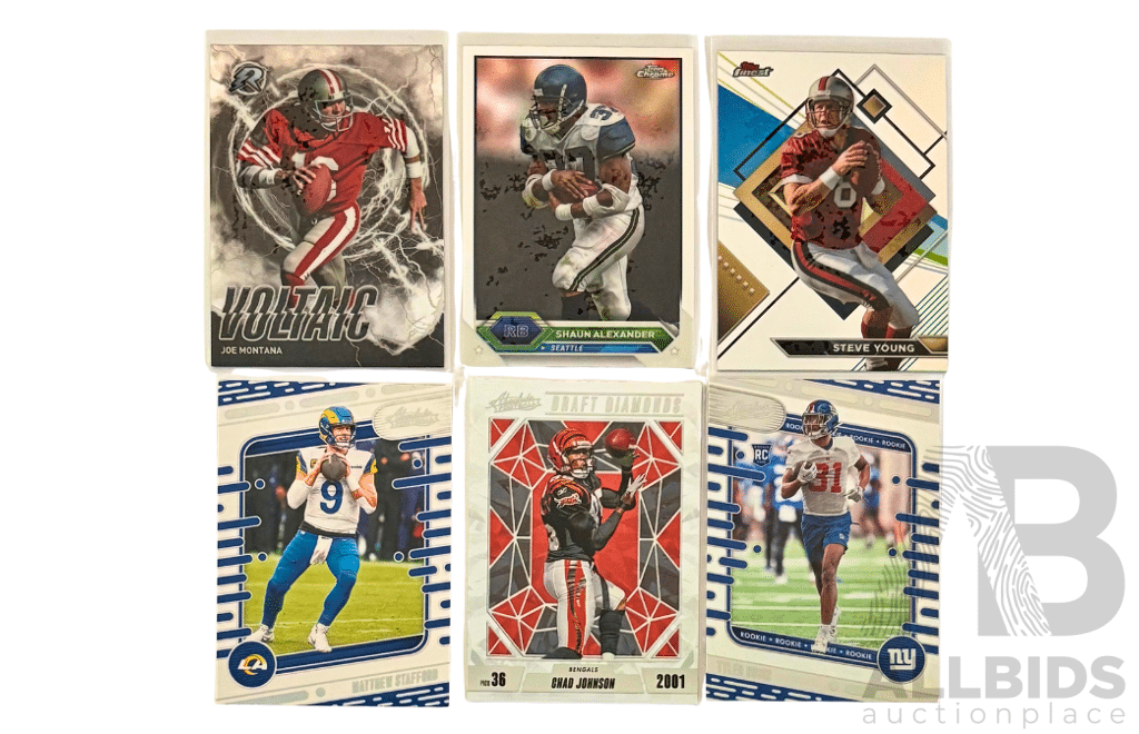 NFL Football Card Lot of Six Players