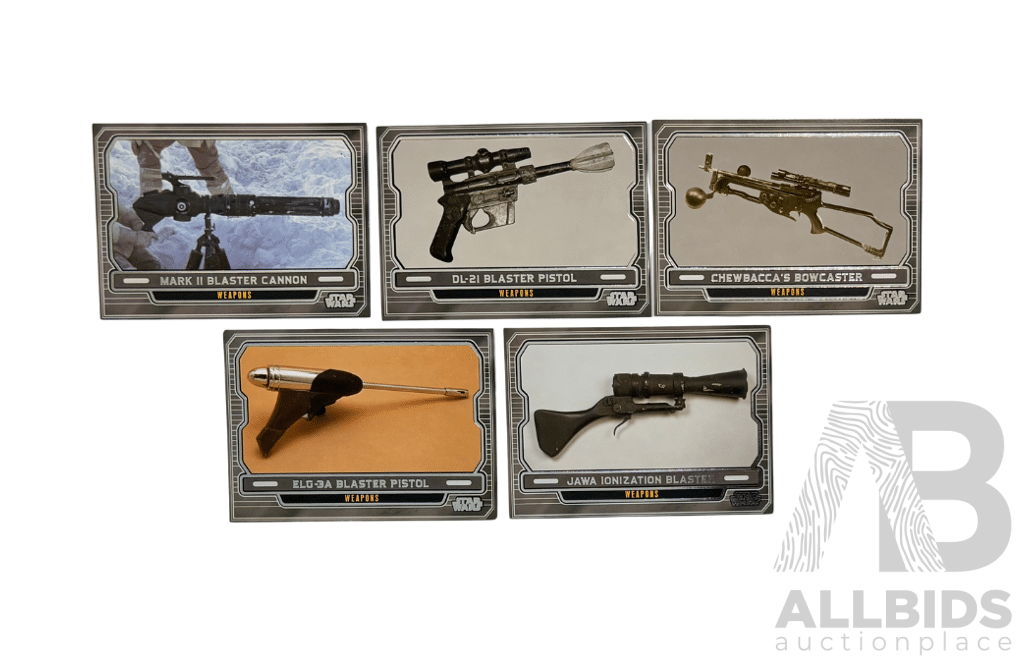 Star Wars Weapon Card Lot of Five