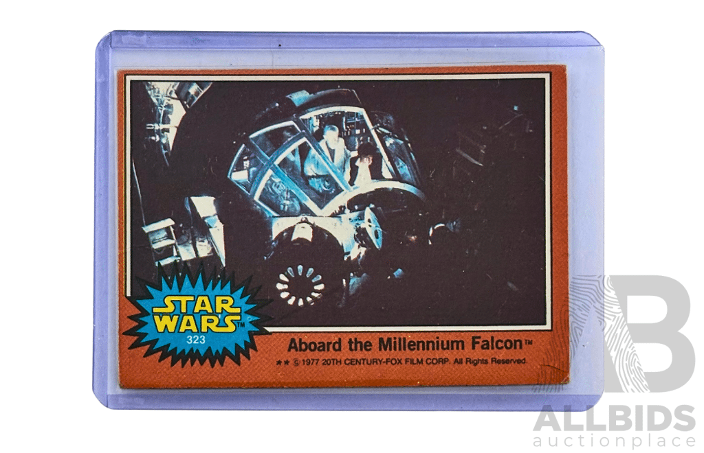 1977 Star Wars Aboard The Millennium Falcon Card #323
