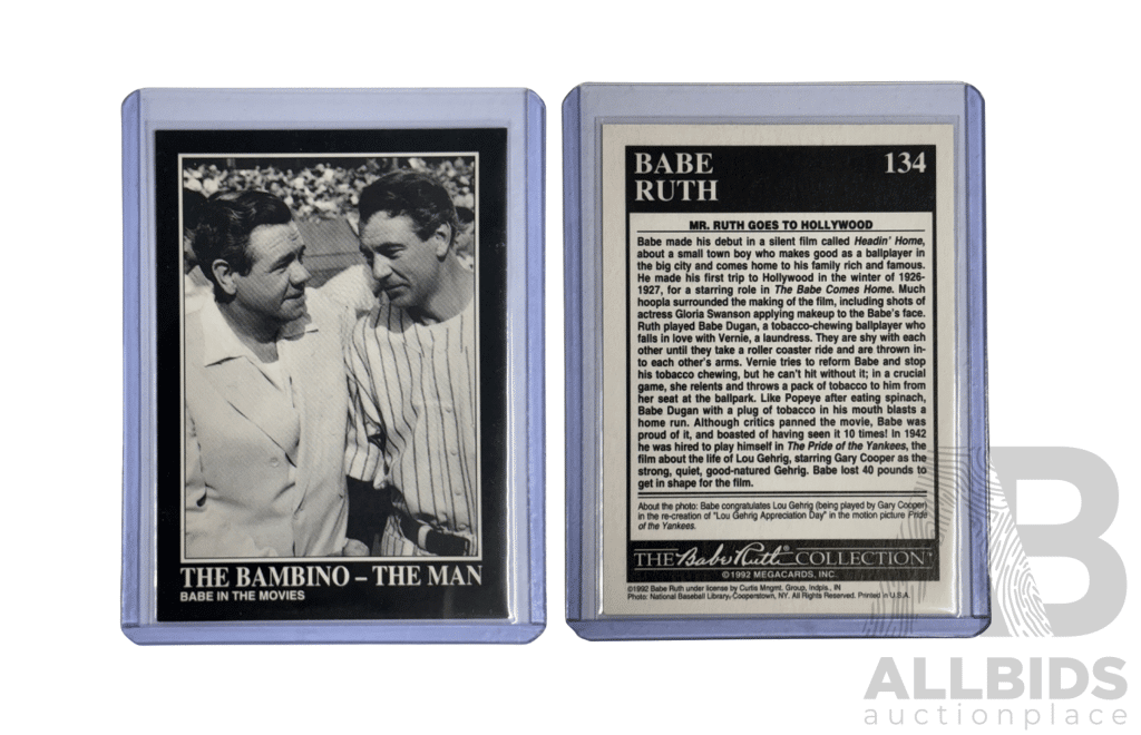 1992 Babe Ruth Collection Card Showcasing The Bambino – The Man