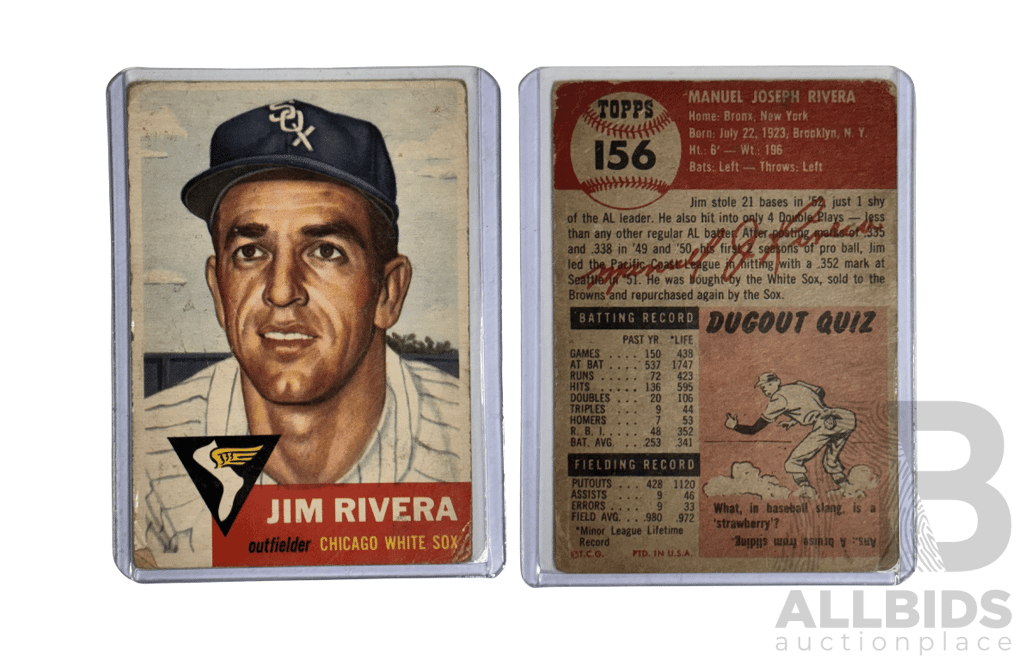 1956 Topps Jim Rivera Original Baseball Card