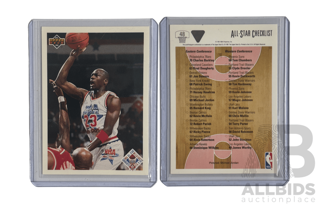 Michael Jordan NBA All-Star Upper Deck Checklist Card