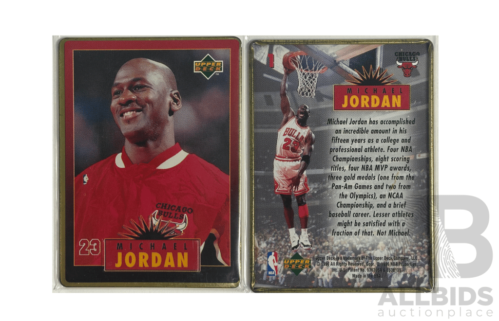 1996 Upper Deck Michael Jordan Metal Tribute Card