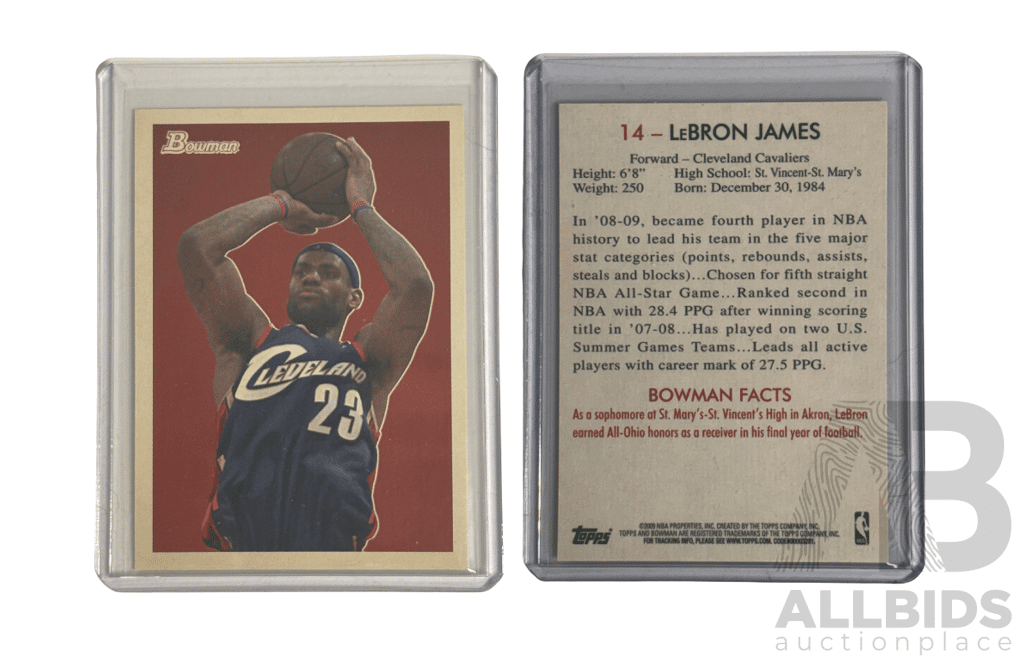 LeBron James 2009 Bowman Retro-Style Card