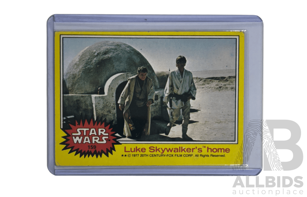 Star Wars 1977 Card 159 Luke Skywalker’s Home
