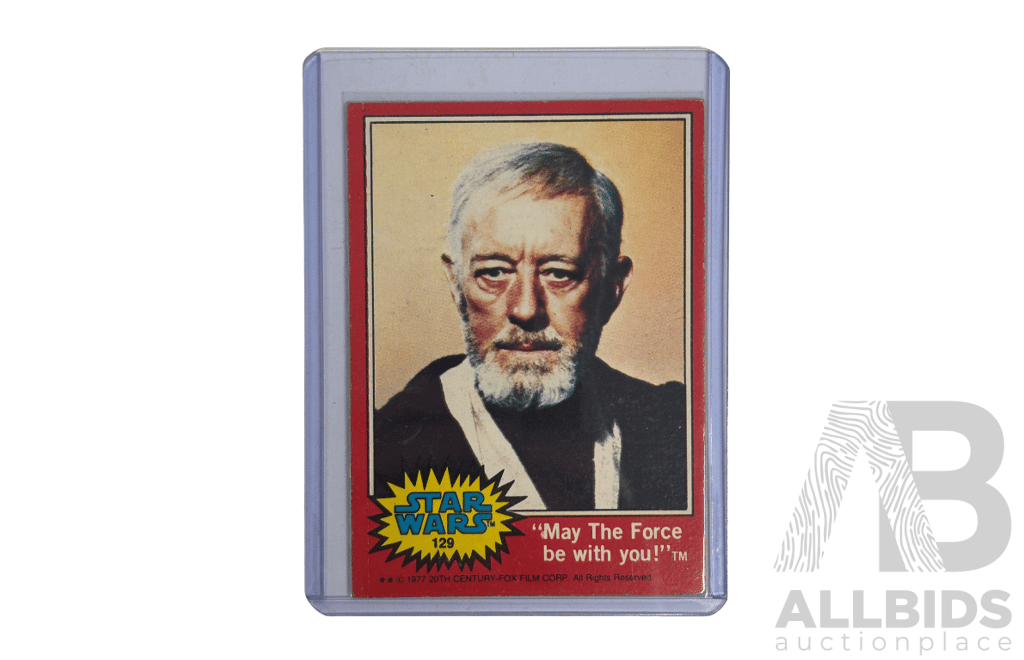 Star Wars 1977 Card 129 May The Force Be With You