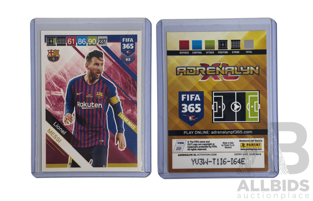 Lionel Messi Panini Adrenalyn FIFA 365 Card