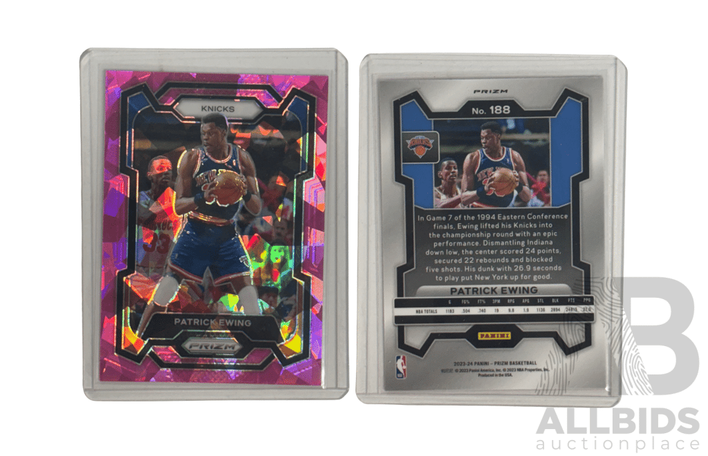 2020–23 Patrick Ewing Pink Cracked Ice 188 Prizm