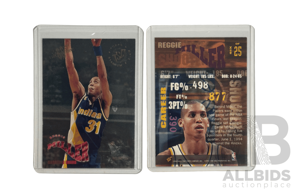 1994–95 Finest – Reggie Miller Die-Cut /25 Style