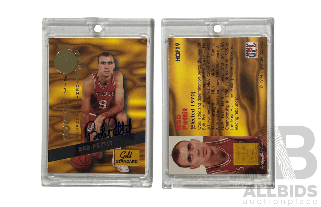 1994 Signature Rookies – Bob Pettit Gold Standard HOF19 Autographed