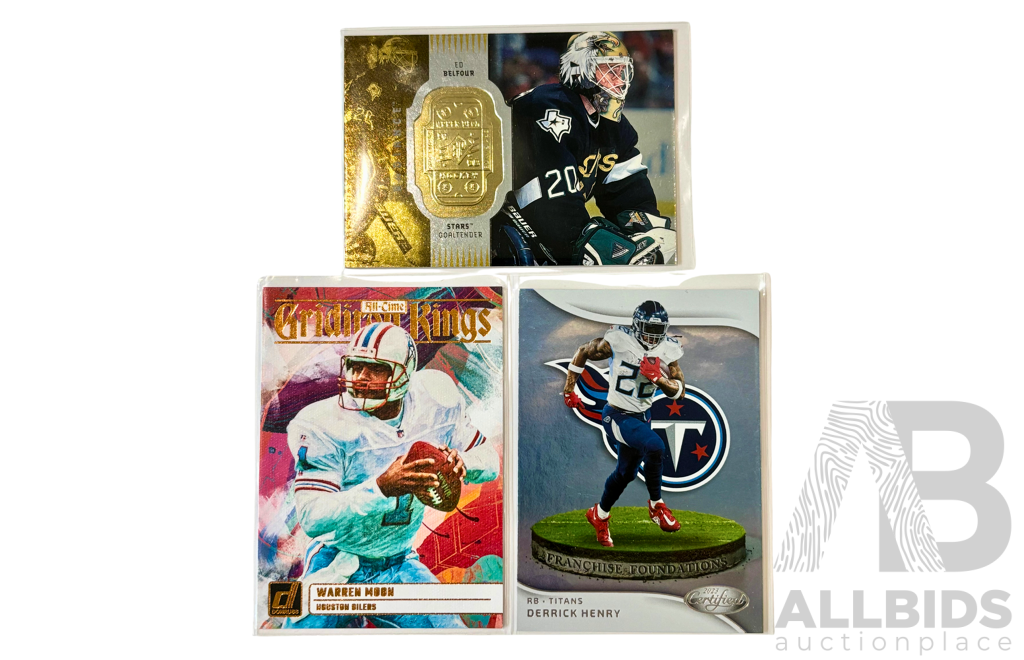 Mixed Sports Stars Card Trio Hockey Football Titans