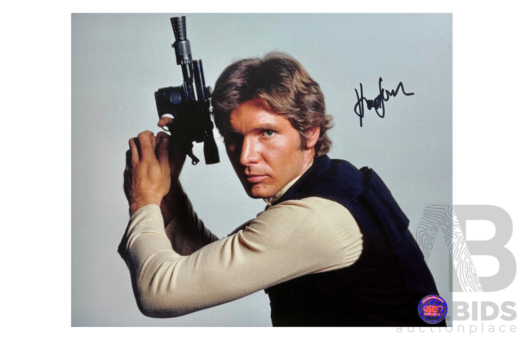 Harrison Ford Autographed Han Solo Photograph JSA Authenticated
