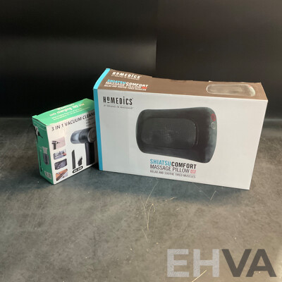 HOMEDICS Massage Pillow & 3 in 1 Vacuum Cleaner