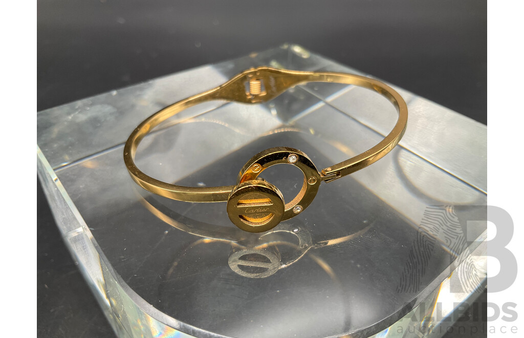 Sterling Silver Neckalce and Earring  and Gold Color Metal Belt Buckle Bracelet - Lot of 3