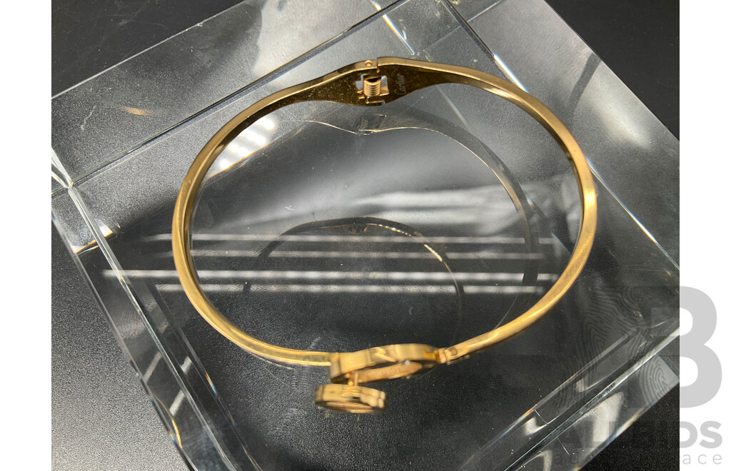 Sterling Silver Neckalce and Earring  and Gold Color Metal Belt Buckle Bracelet - Lot of 3