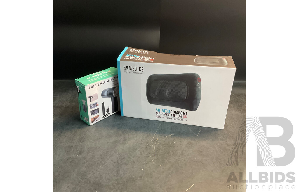HOMEDICS Massage Pillow & 3 in 1 Vacuum Cleaner
