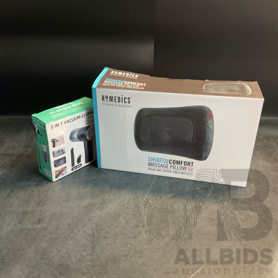 HOMEDICS Massage Pillow & 3 in 1 Vacuum Cleaner