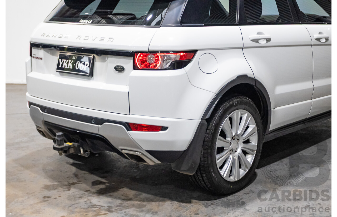 01/2015 Range Rover Evoque SD4 Dynamic (AWD) LV MY15 5D Wagon Fuji White Turbo Diesel 2.2L