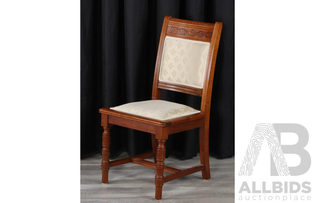 Good Set of Six Edwardian Oak Dining Chairs