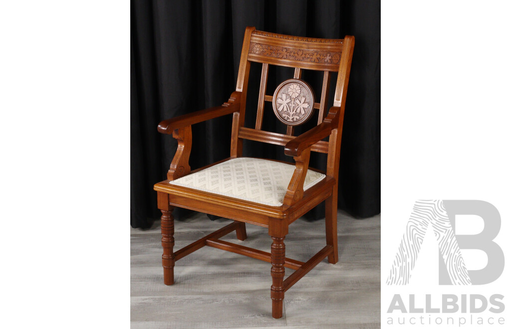 Good Set of Six Edwardian Oak Dining Chairs