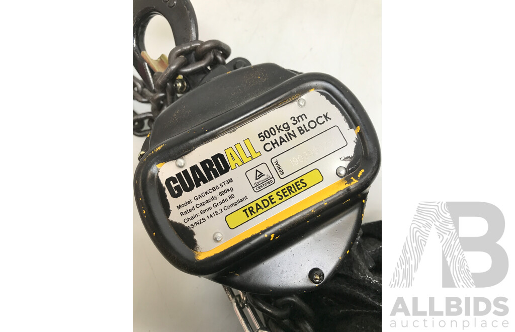 GuardAll Industrial Series 3m 500kg Chain Block Lift