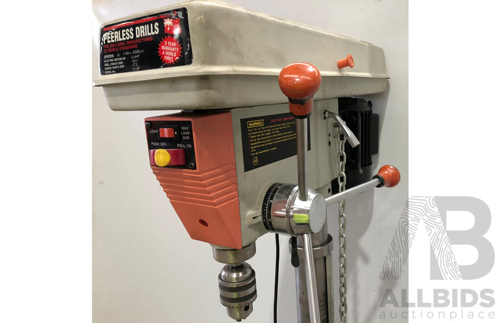 Peerless Drills 6 Speed Electric Pedestal Drill Press