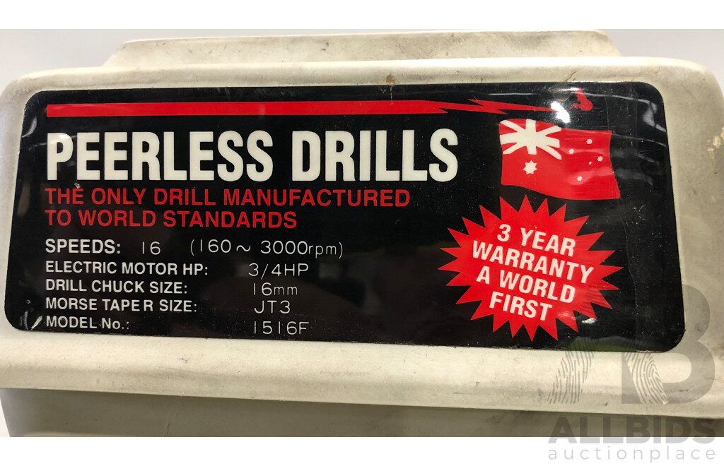 Peerless Drills 6 Speed Electric Pedestal Drill Press