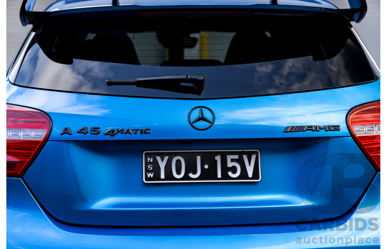 1/2015 Mercedes-Benz A45 AMG 176 MY15 5d Hatchback South Sea Blue Metallic Turbo 2.0L