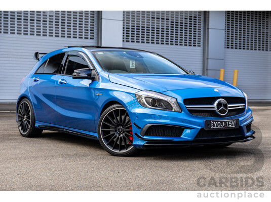 1/2015 Mercedes-Benz A45 AMG 176 MY15 5d Hatchback South Sea Blue Metallic Turbo 2.0L