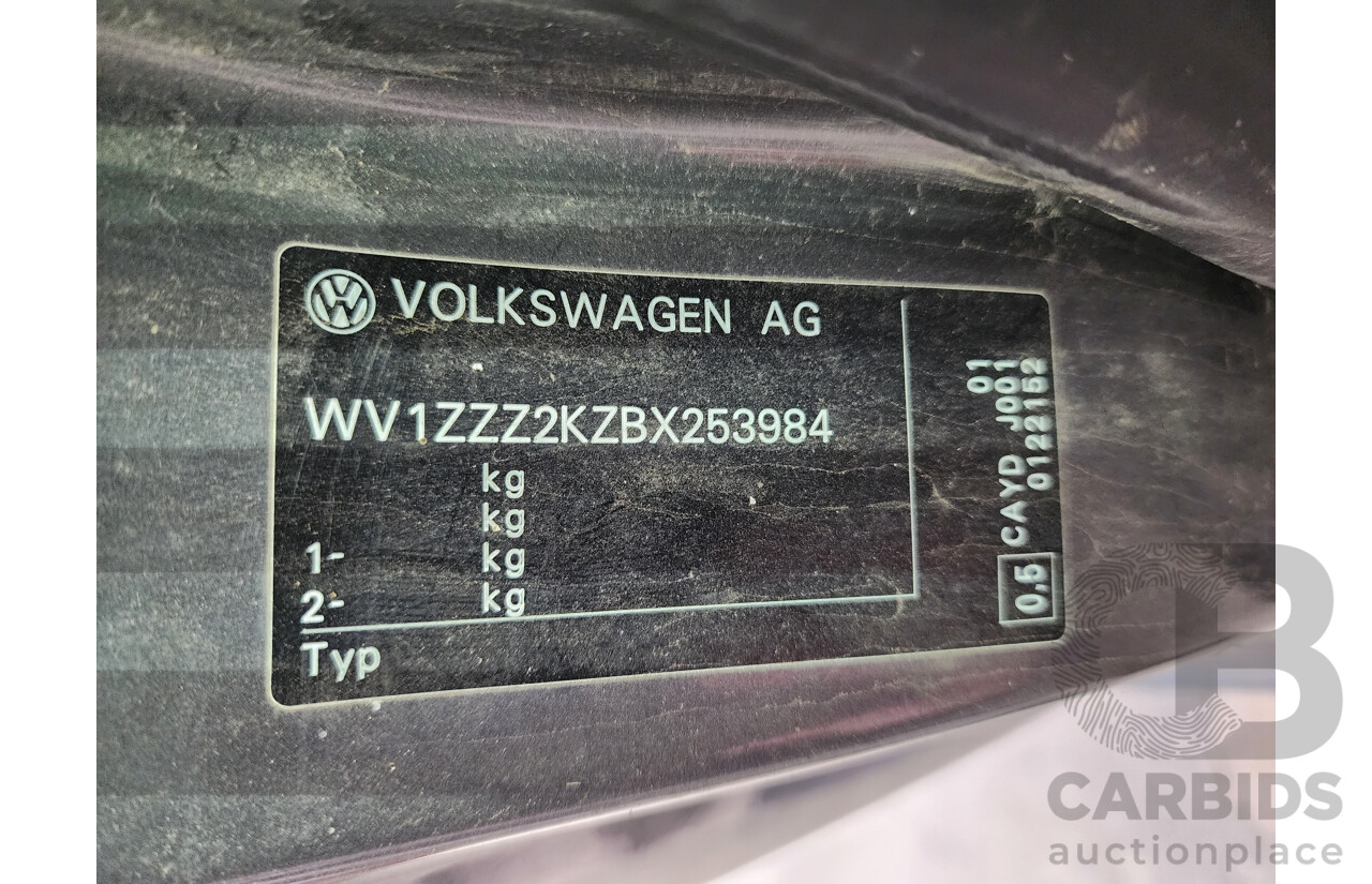 1/2011 Volkswagen Caddy MAXI Tdi250 2K MY11 5d Van Grey 1.6L