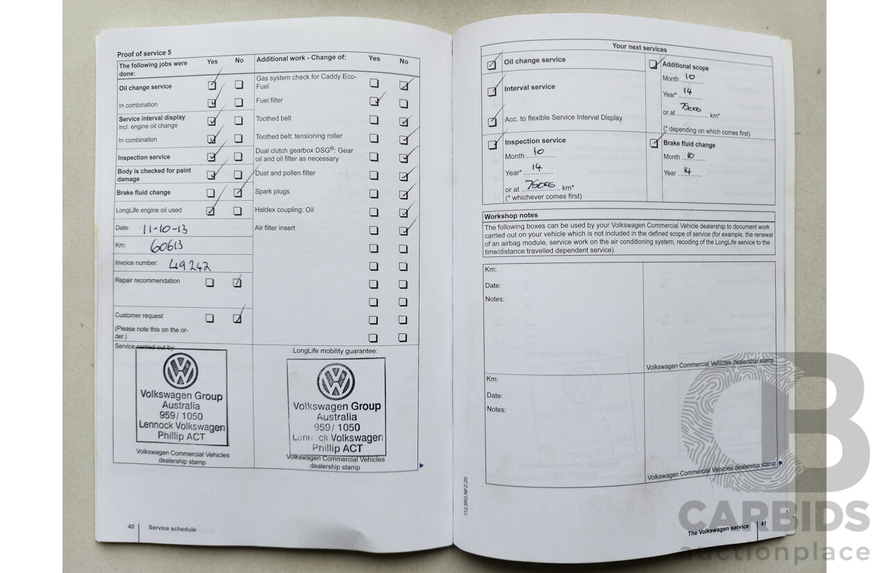 1/2011 Volkswagen Caddy MAXI Tdi250 2K MY11 5d Van Grey 1.6L
