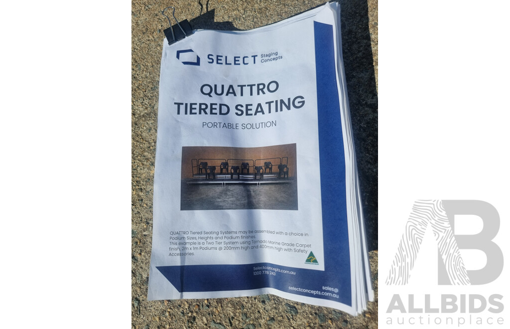 2020, Quattro Tiered Seating by Select Staging Concepts, ORP $11,300