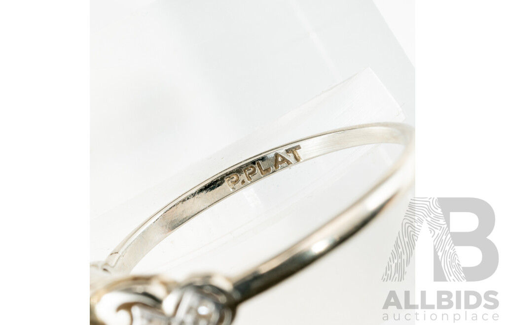 Antique Platinum Diamond Art Deco Engagement Ring, Est TDW 0.18ct, Size P, 2.30 Grams