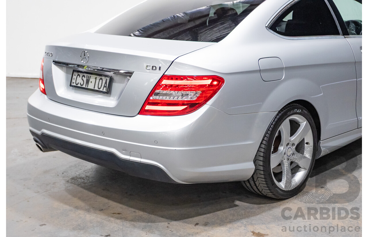 3/2014 Mercedes Benz C250 CDI AMG Pack W204 MY14 2d Coupe Iridium Silver Metallic Turbo Diesel 2.1L