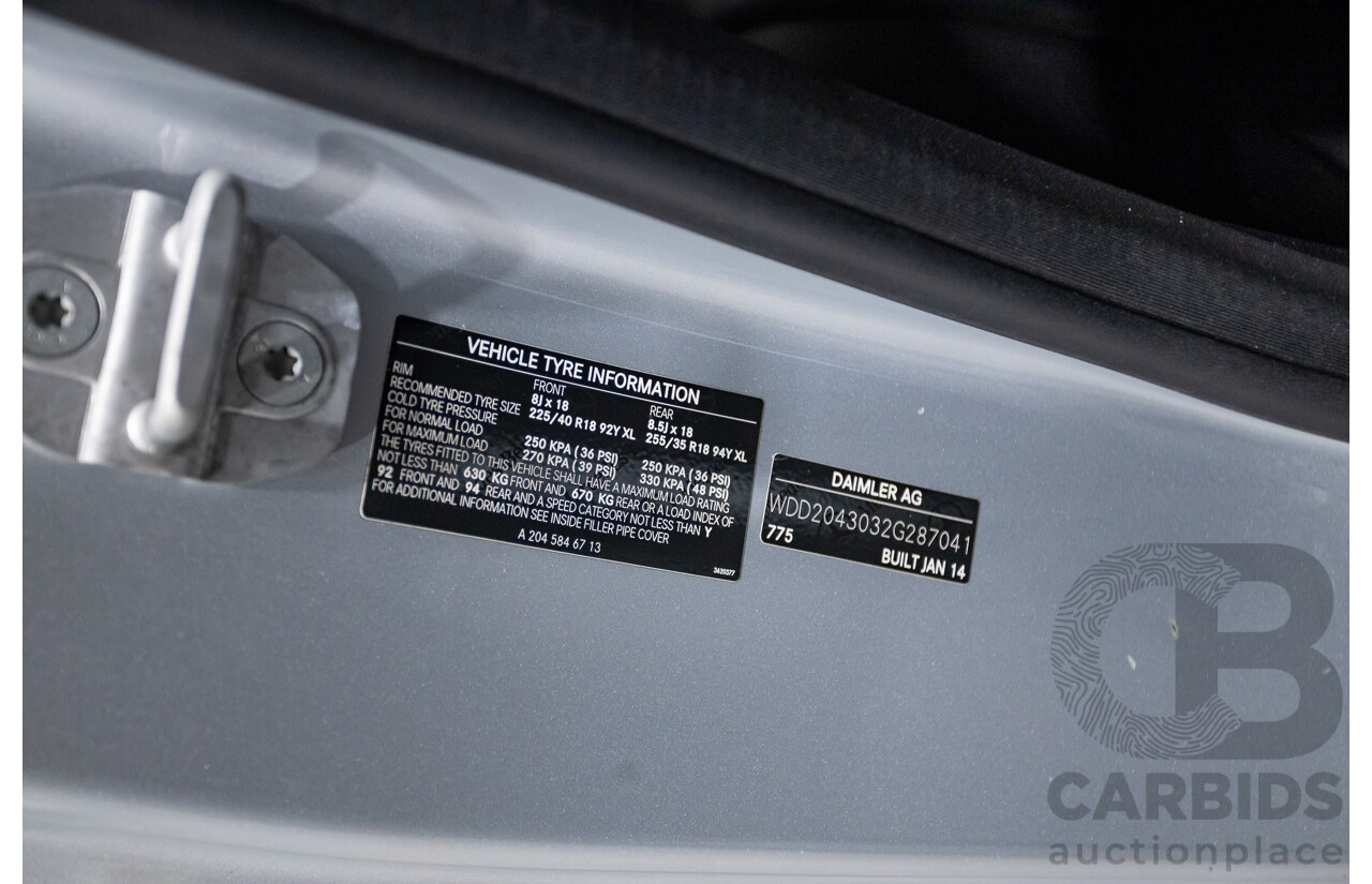 3/2014 Mercedes Benz C250 CDI AMG Pack W204 MY14 2d Coupe Iridium Silver Metallic Turbo Diesel 2.1L