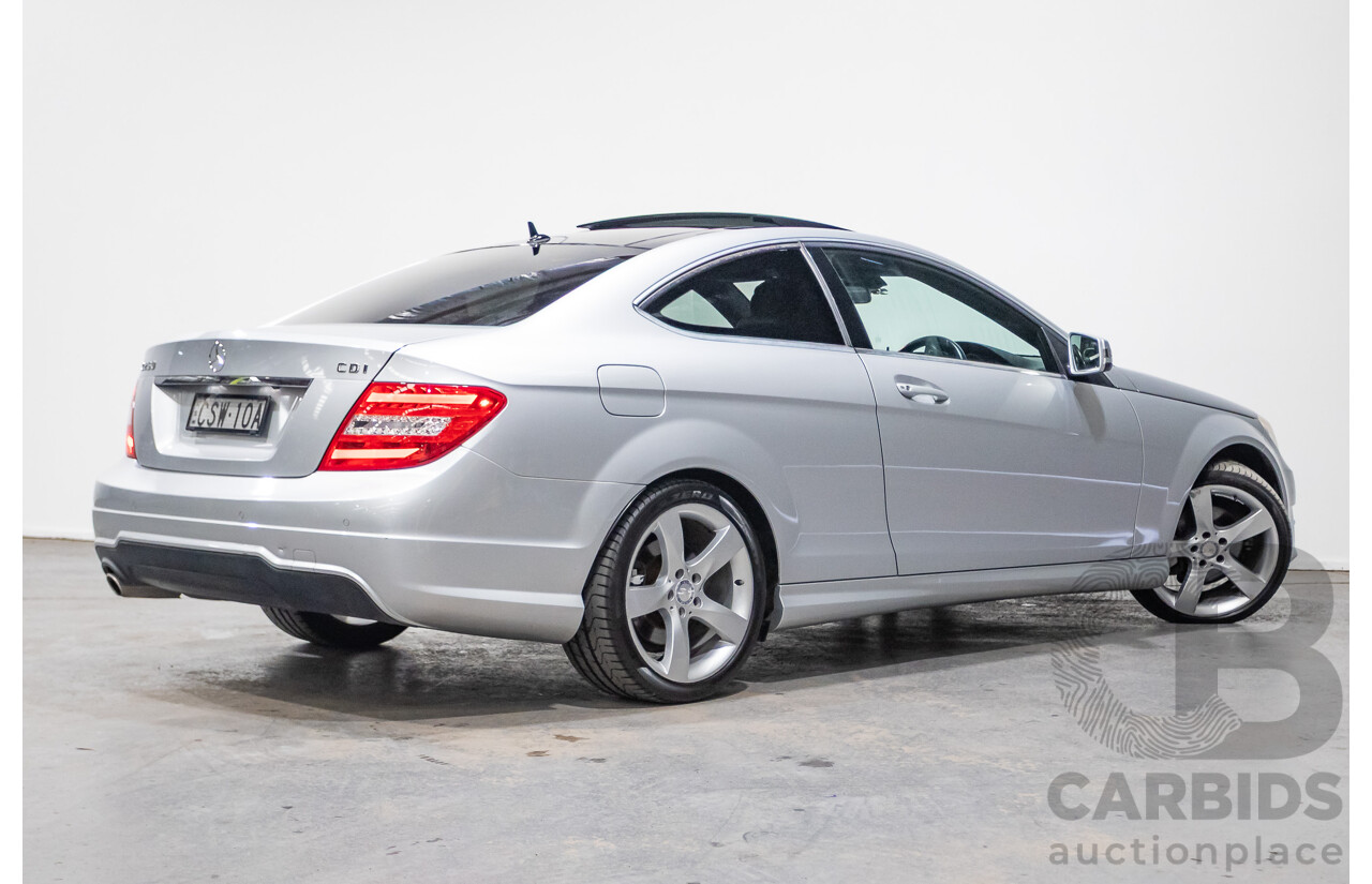 3/2014 Mercedes Benz C250 CDI AMG Pack W204 MY14 2d Coupe Iridium Silver Metallic Turbo Diesel 2.1L