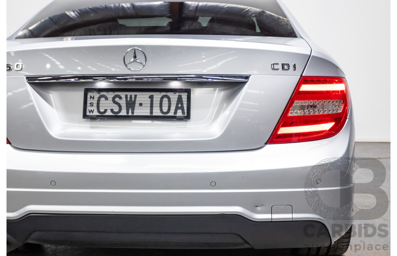 3/2014 Mercedes Benz C250 CDI AMG Pack W204 MY14 2d Coupe Iridium Silver Metallic Turbo Diesel 2.1L