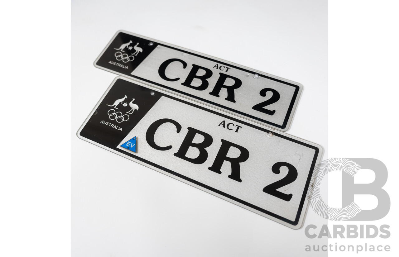 ACT 4 Character Motor Vehicle Number Plate - CBR 2