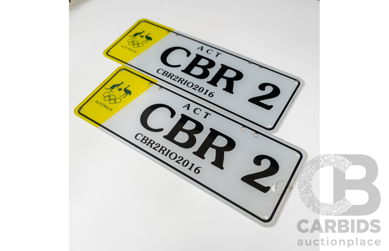 ACT 4 Character Motor Vehicle Number Plate - CBR 2
