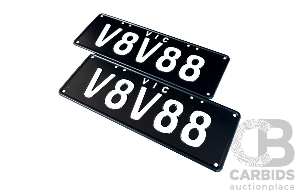 Victorian VIC Custom 5 Character Number Plate - V8V88