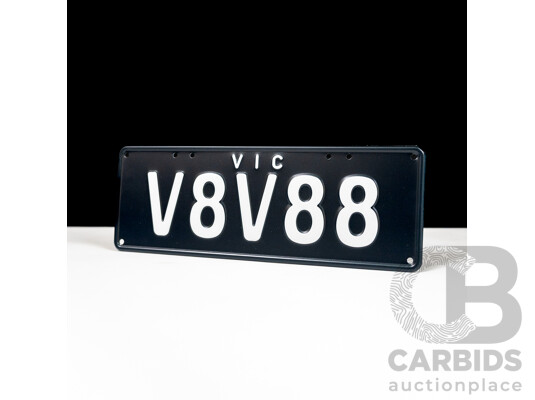 Victorian VIC Custom 5 Character Number Plate - V8V88