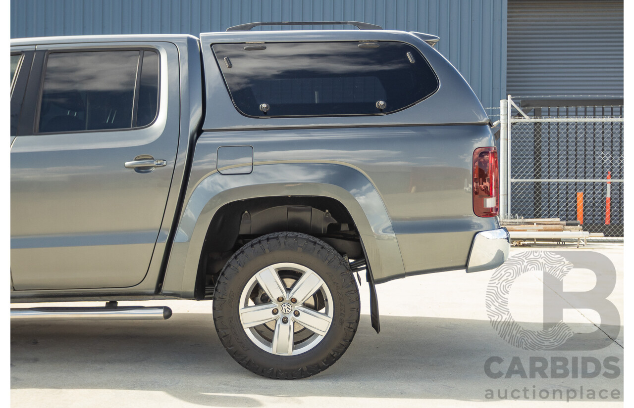 11/2017 Volkswagen Amarok V6 TDI 550 Sportline (4x4) 2H MY18 4d Dual Cab Utility Indium Grey Metallic Turbo Diesel V6 3.0L
