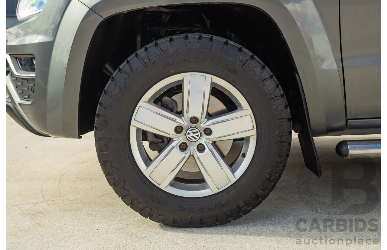 11/2017 Volkswagen Amarok V6 TDI 550 Sportline (4x4) 2H MY18 4d Dual Cab Utility Indium Grey Metallic Turbo Diesel V6 3.0L