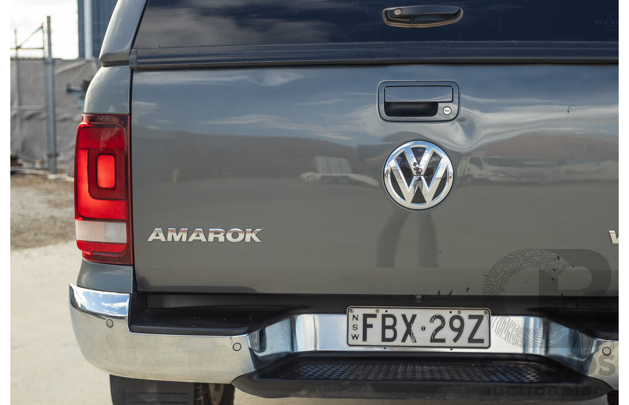 11/2017 Volkswagen Amarok V6 TDI 550 Sportline (4x4) 2H MY18 4d Dual Cab Utility Indium Grey Metallic Turbo Diesel V6 3.0L